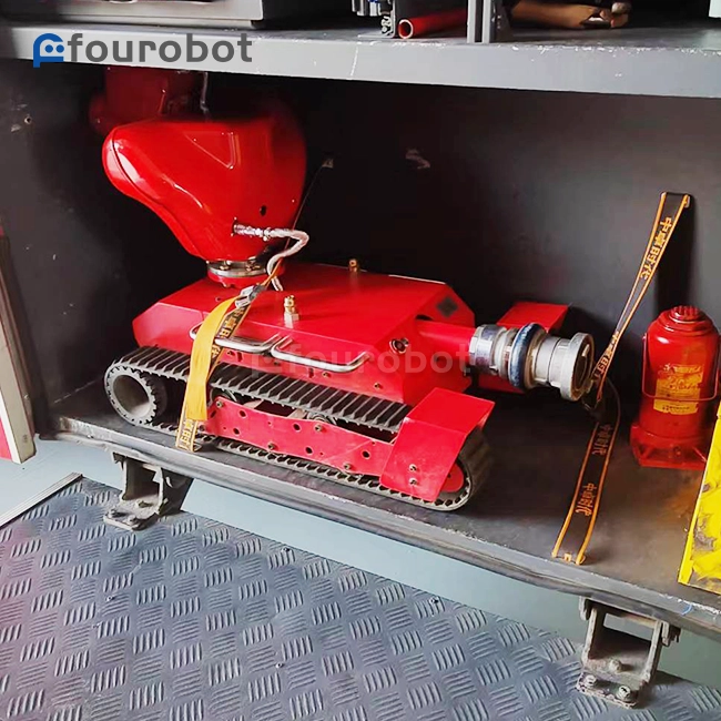 Fire Robot that can be storaged in a fire truck